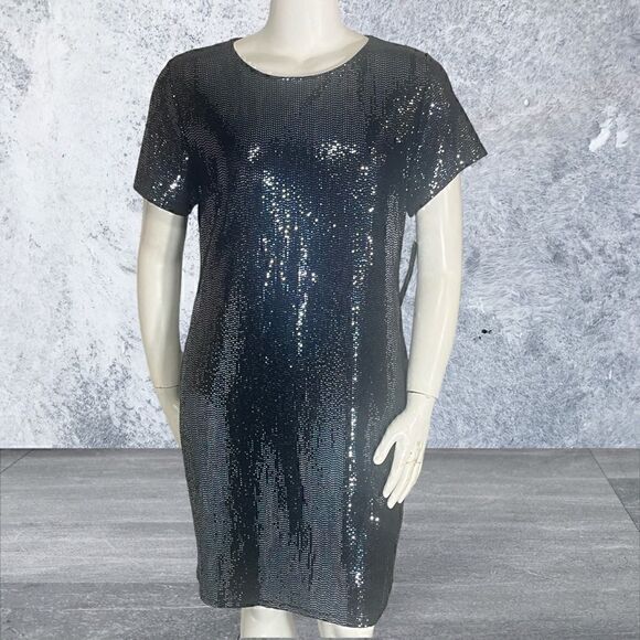 Bebe Plus Size Bling Shirt Dress - Picture 1 of 4